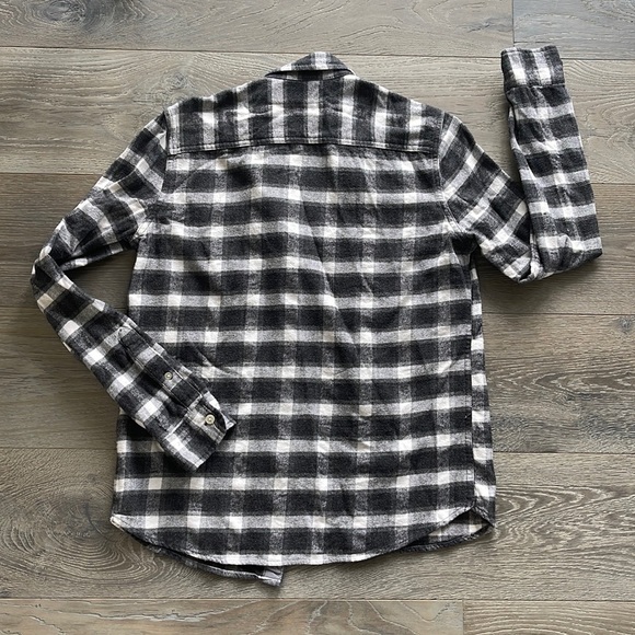 Abercrombie & Fitch Flannel Black/White Plaid Button-down Oxford- 15/16 - Picture 2 of 7